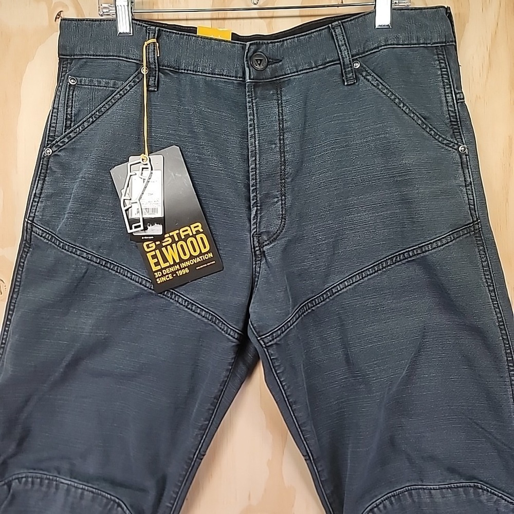 G-Star Raw Jeans 5620 Elwood 3D Regular Mens 34x34‎ Gray Bornite Double Knee NWT - Picture 2 of 16